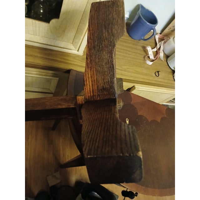 Brown Antique Arts & Crafts Mission Style Quartersawn Oak Coat Rack Hall Tree For Sale - Image 8 of 14