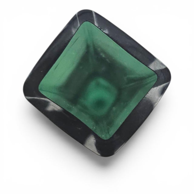Signed Val Saint Lambert Emerald Green Cased Crystal Soliflore Vase, Belgium 9.5" For Sale In San Francisco - Image 6 of 11