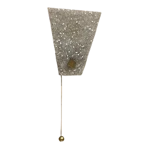 1960s Arlus French Corner Wall Sconce Textured Plexiglass Brass