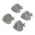 Vintage Glass Fish Appetizer Plates - Set of 4 For Sale