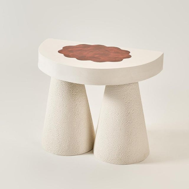 Contemporary Half Moon Bedside Table in Jesmonite by Perler For Sale - Image 3 of 13
