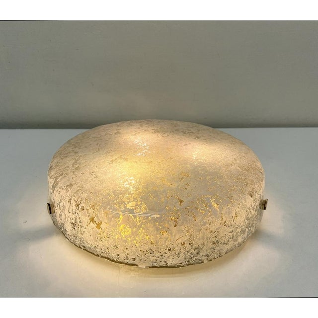 Mid-Century Modern Flush Mount in Ice Glass from Hillebrand, 1960s For Sale - Image 17 of 18