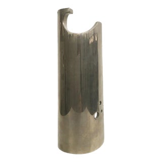 Edmondo Cirillo, Stele Abstract Sculpture, 1980s, Nickel Plated Bronze For Sale