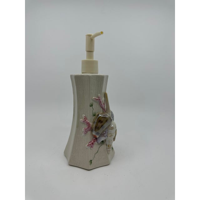 Nautical 1990s Glossy Shell Motif Soap Dispenser For Sale - Image 3 of 4