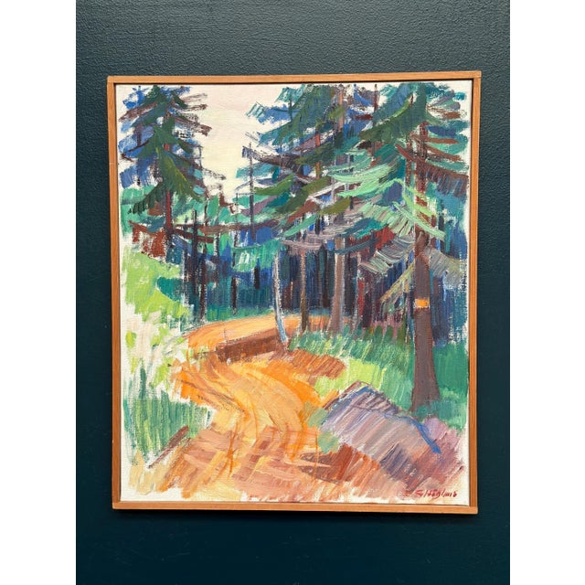 Gustaf Höglund, Spår, 1950s, Oil Painting on Canvas, Framed For Sale - Image 4 of 18