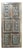 Vintage Lotus Carved Wood Door | Distressed Blue Sliding Barn Door 80x36 For Sale