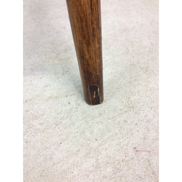 Antique Oak Chair With Unique Turned Wood Back and Caned Seat For Sale - Image 12 of 12