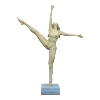 Late 20th Century Richard Hallier Large Outdoor Bronze Sculpture For Sale