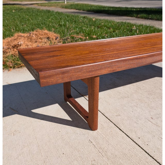 Mid-Century Modern Teak "Krobo" Bench by Torbjørn Afdal for Bruksbo, Norway, 1960s For Sale - Image 3 of 18