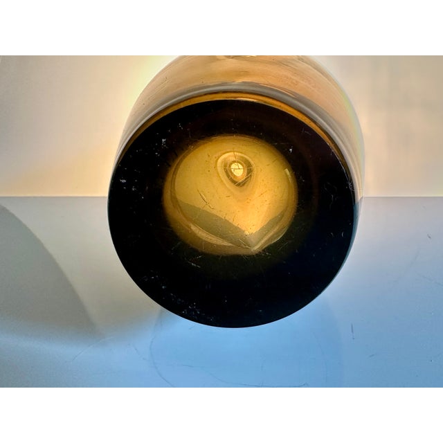 Mid-Century Thick-Walled Smoked Glass Vase, Germany, 1960s For Sale - Image 9 of 13