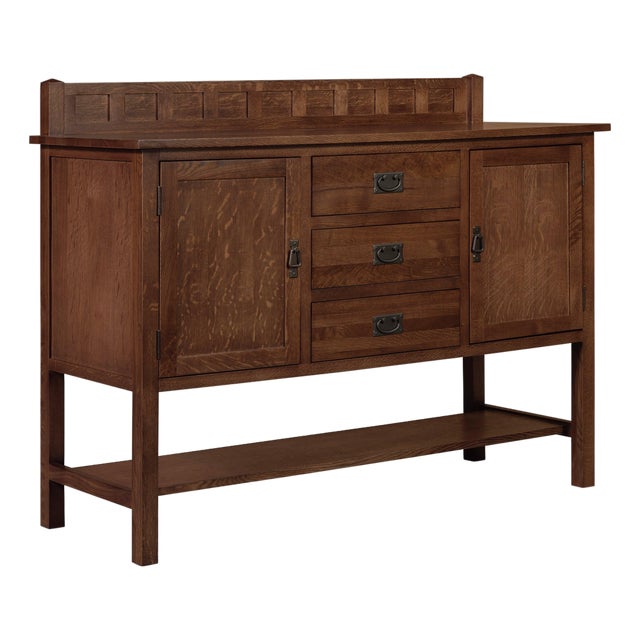 Mission Turner Sideboard With 3 Drawers and 2 Doors - Walnut (Aw) - 58" For Sale
