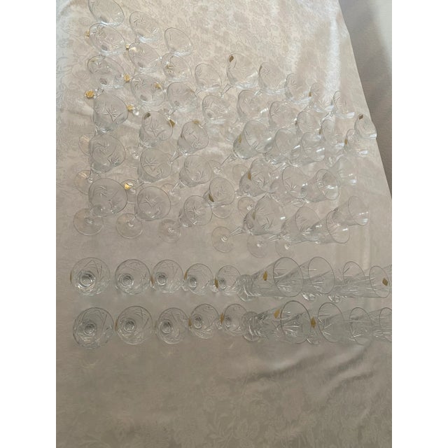 Mid 20th Century Hand Cut Crystal Stemware/Drink Ware- 60 Pieces Made in Germany For Sale - Image 11 of 12