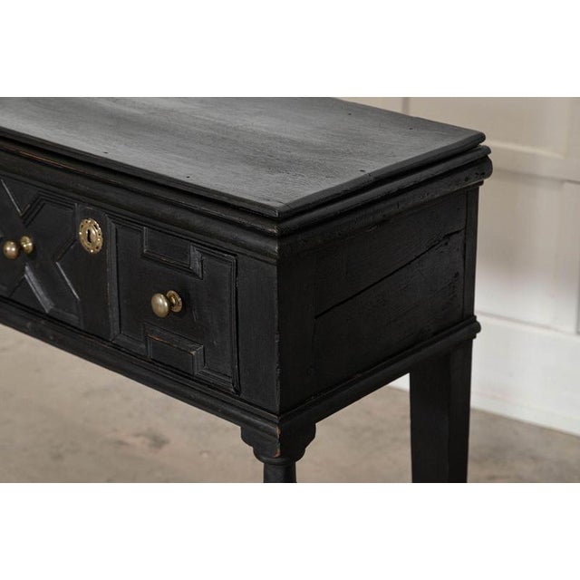 English 19thc Ebonised Oak Console Table, 1890 For Sale - Image 13 of 14