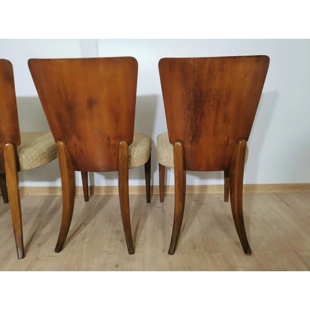 Art Deco Dining Chairs by Jindrich Halabala, Set of 4, in Good conditions. Designed 1920 to 1949 This piece is attributed...