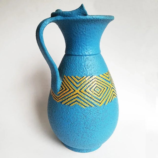 Modern Blue Pitcher Vase from Casucci Chianciano, 1960s For Sale - Image 3 of 8