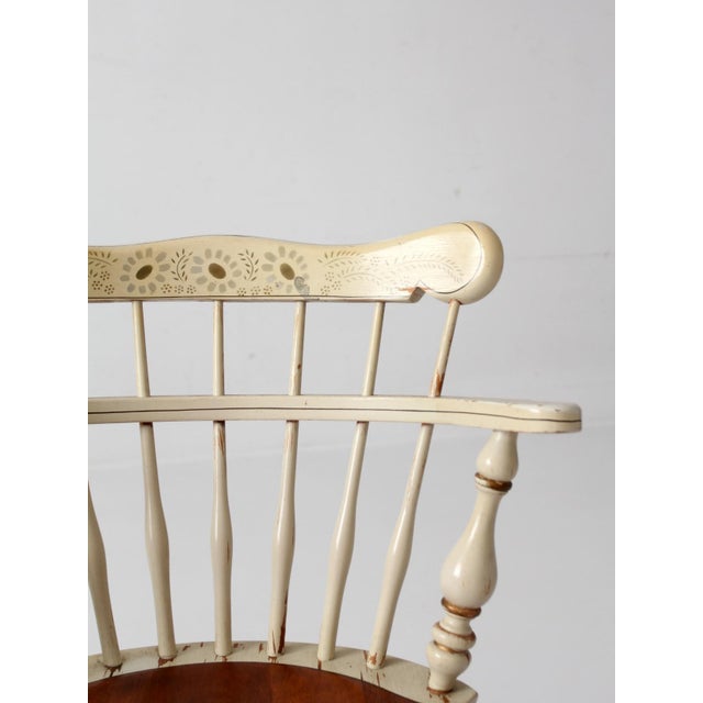 Mid 20th Century Vintage Ethan Allen Comb Back Painted Chair For Sale - Image 5 of 13