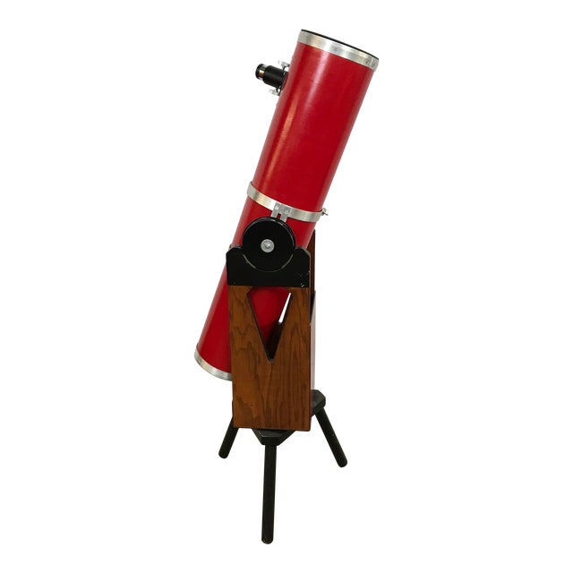 Dobsonian Type Red Telescope Functional Sculpture Chairish