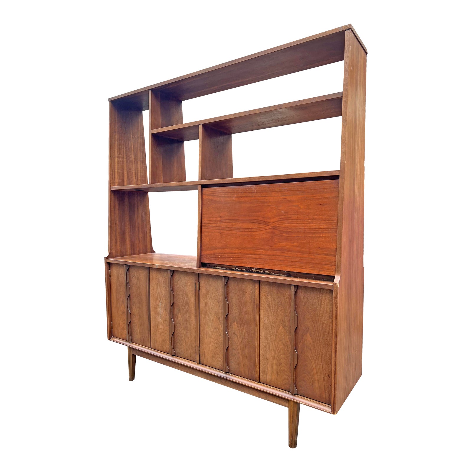 1970s Mid Century Modern Vintage Wall Unit Display or Room
