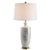 Designed to illuminate it's radiant finish, this contemporary table lamp upgrades any living room. it's finely crafted...