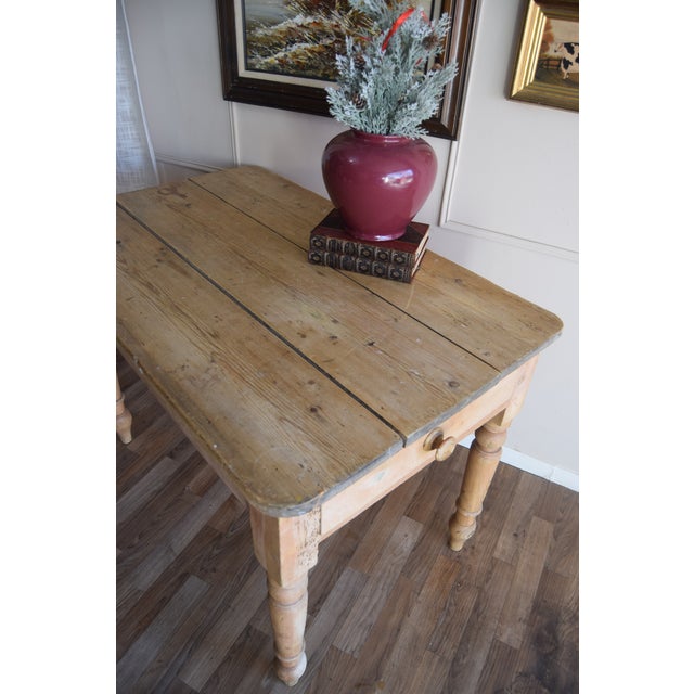 Mid 19th Century Antique Pine Table Early 19th Century For Sale - Image 5 of 7