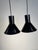 Glass Danish Mini P&T Pendant Lights in Dark Blue Glass by Michael Bang for Holmegaard, 1960s, Set of 2 For Sale - Image 7 of 8