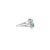 Metal 18k Authentic Heart Cut Emerald Wrap Around Finger Ring Size 6 For Sale - Image 7 of 12