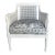 Vintage Hibriten Bernhardt Caned Armchair With Lee Jofa Oscar De La Renta Sameera Fabric For Sale