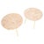Pink Pair Round Rouge Marble Top Tri Legged Brass Base Mid-Century Modern End Tables For Sale - Image 8 of 15