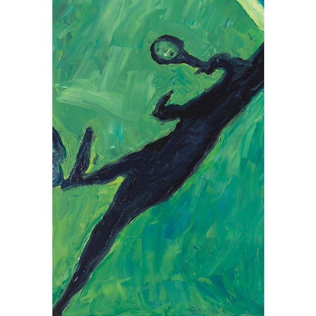 Contemporary Giclée Print of Original Tennis Oil Painting For Sale - Image 3 of 6