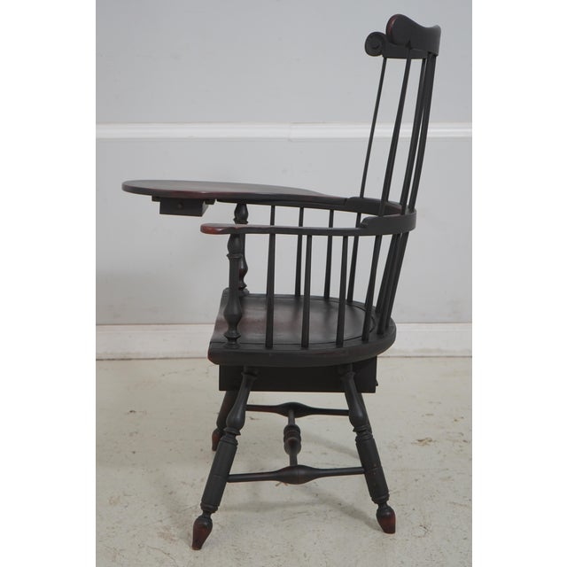 Traditional Douglas Boot Bench Made Windsor Desk Armchair For Sale - Image 3 of 18