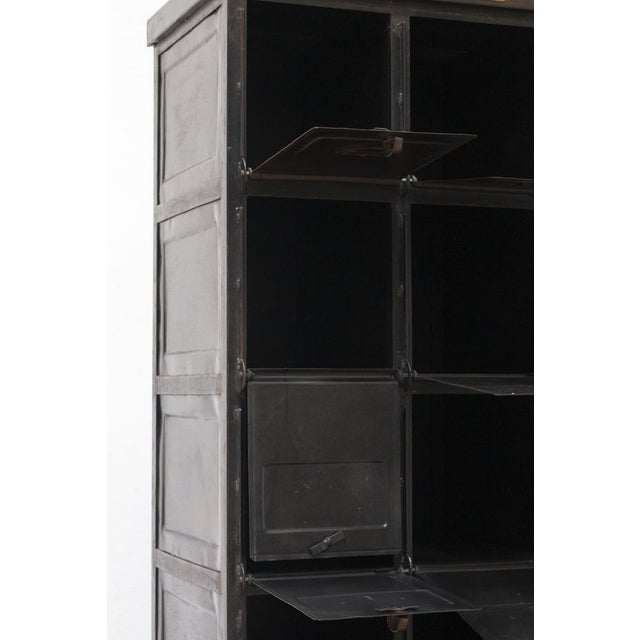 Mid-Century Industrial Steel 15-Tier Cabinet, Italy, 1950s For Sale - Image 14 of 18