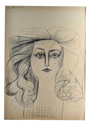 Pablo Picasso, Françoise Gilot Portrait, Limited Edition Photolithograph, 1954