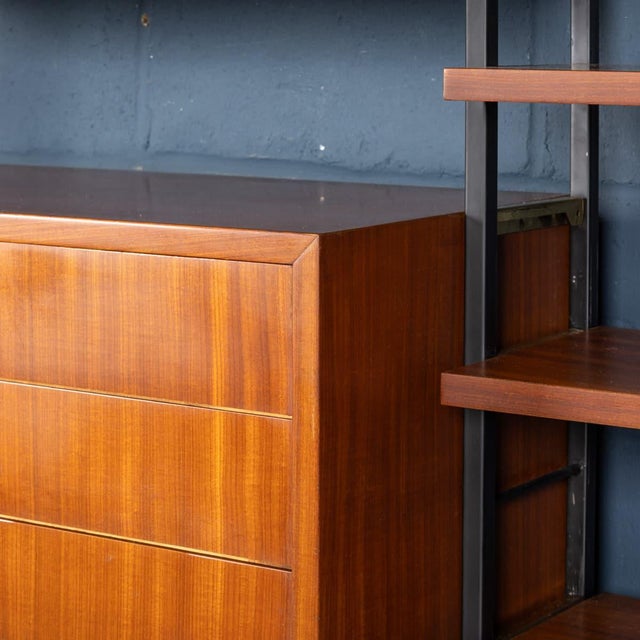 Vintage 20th Century Italian Teak Modular Wall Cabinet, 1960s For Sale - Image 12 of 18