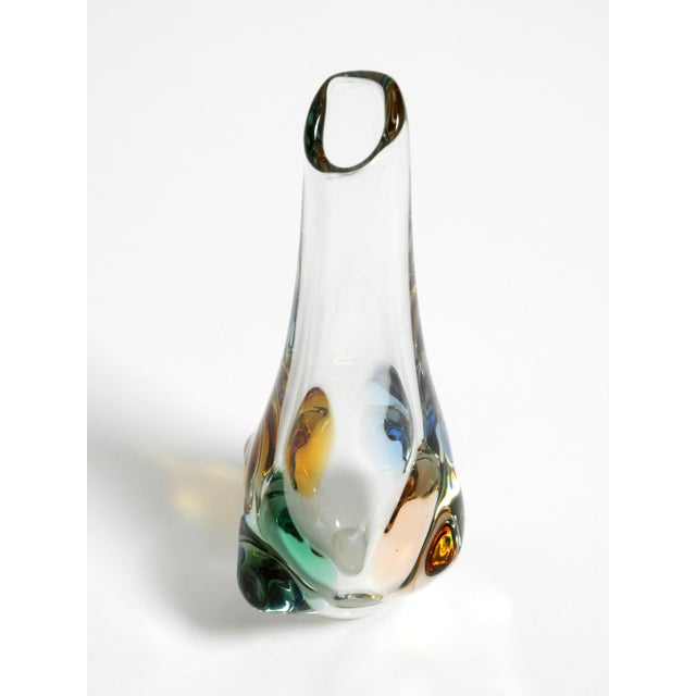 Czech Crystal Glass Vases by Miroslav Klinger for Bohemia Glass, 1950s, Set of 2 For Sale - Image 18 of 18