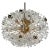 Eclipse Blowball Brass and Crystal Ceiling Light attributed to Emil Stejnar for Rupert Nikoll, 1950s For Sale