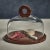 Contemporary Brea Walnut Wood Cheese Board with Glass Cloche For Sale - Image 3 of 4