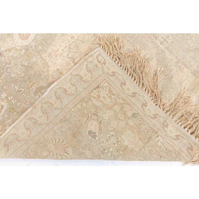 Tan Doris Leslie Blau Antique Turkish Hereke Rug For Sale - Image 8 of 8