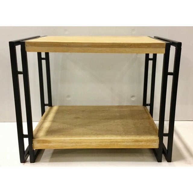 2010s Organic Modern Iron and Wood Bryker Side End Table For Sale - Image 5 of 5