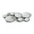 Traditional Cluster of Nine Round Serving Bowls with White Enamel Interior For Sale - Image 3 of 3