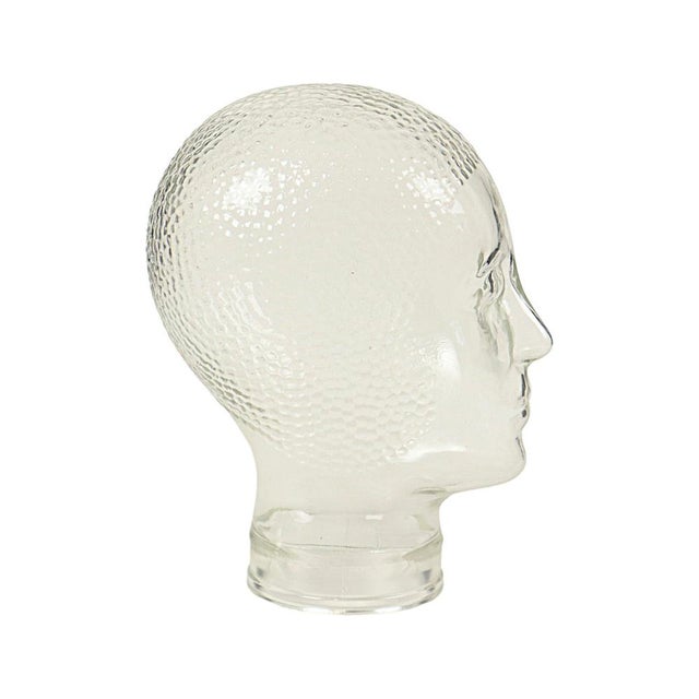 Vintage Glass Display Head, 1960s For Sale - Image 3 of 12