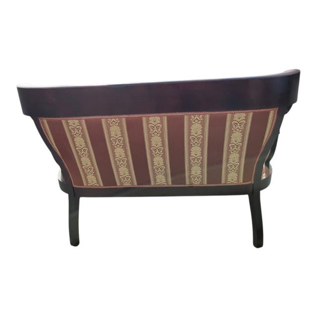 1920's Heavy Mahogany Twisted Loveseat American Made Newly Upholstered For Sale - Image 11 of 15
