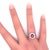 2.13 Carat No-Heat Ruby Diamond Platinum Halo Ring, Gia Certified, Size 5.75 For Sale In Los Angeles - Image 6 of 8