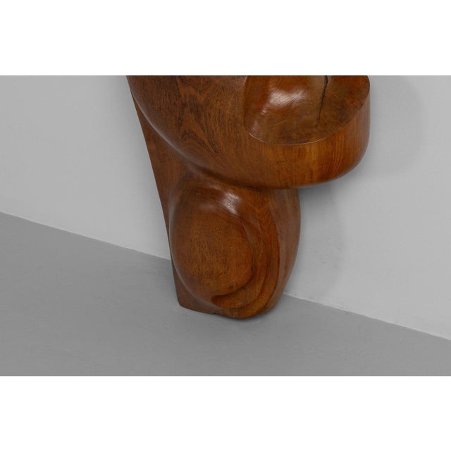 Abstract Modern Totem Wall Sculpture in Teak, 1960 For Sale - Image 11 of 15