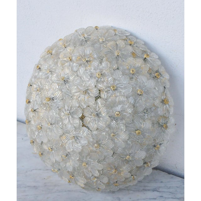 Murano Ceiling Light Flower by Seguso for Venini, Italy, 1960s For Sale - Image 4 of 16
