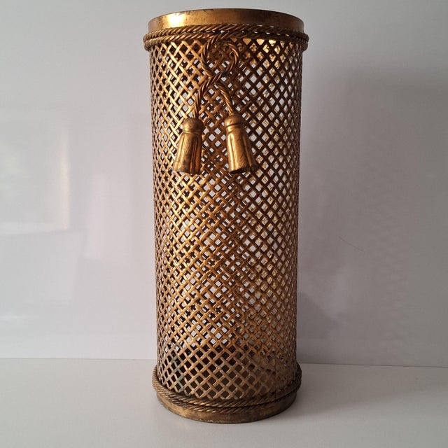 Mid-Century Modern Vintage Hollywood Regency Style Umbrella Stand by Li Puma Florence, 1960s For Sale - Image 3 of 16
