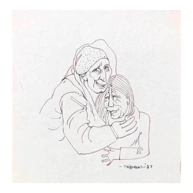 1937 Karnig Nalbandian Figure Drawing For Sale