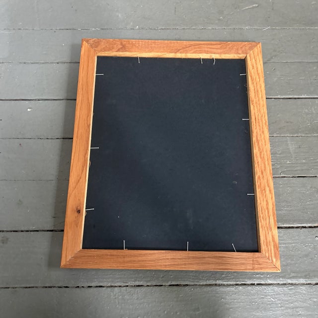 1940’s Original Male Nude Giacometti Style Ink Drawing in Oak Frame For Sale - Image 4 of 4