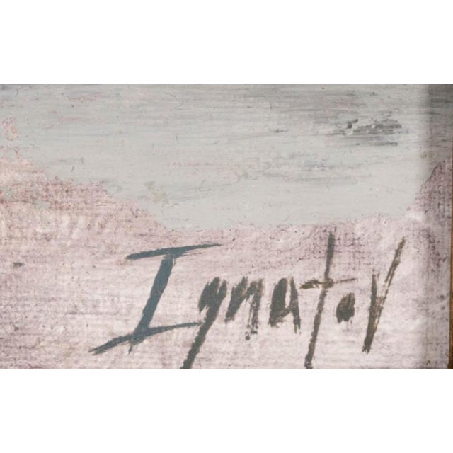 Ignat Ignatov Oil Painting of a Horse & Carriage.