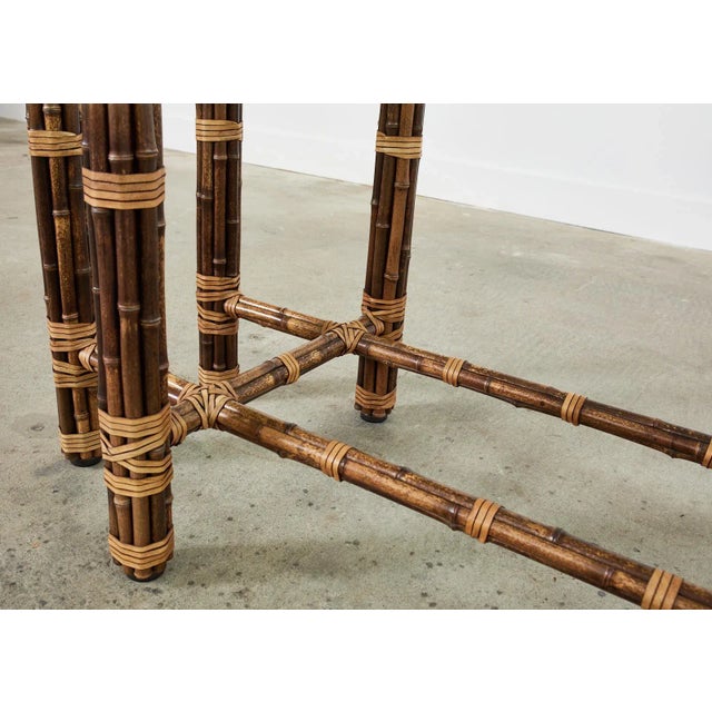 McGuire Organic Modern Bamboo Rectangular Dining Table For Sale - Image 10 of 13