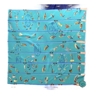 Hermès Flies Silk Scarf 1988 Designed by Cathy Latham For Sale